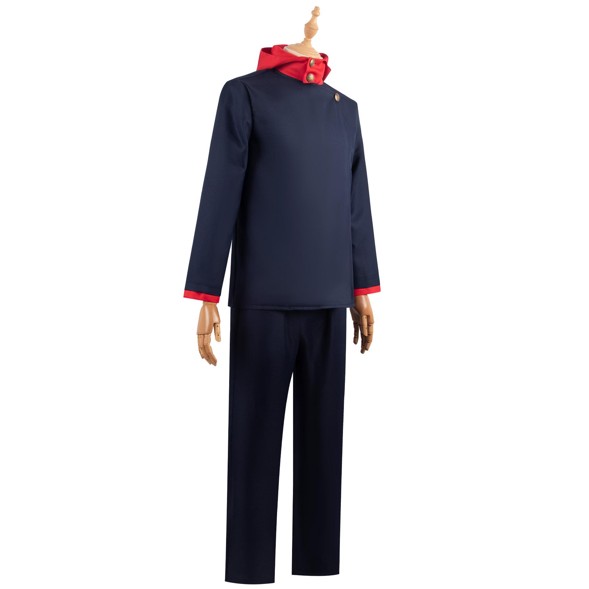 Itadori Yuji cosplay costume Inumaki Toge/Fushiguro Megumi Cosplay Include Uniform Pants for Anime Comic Con wig