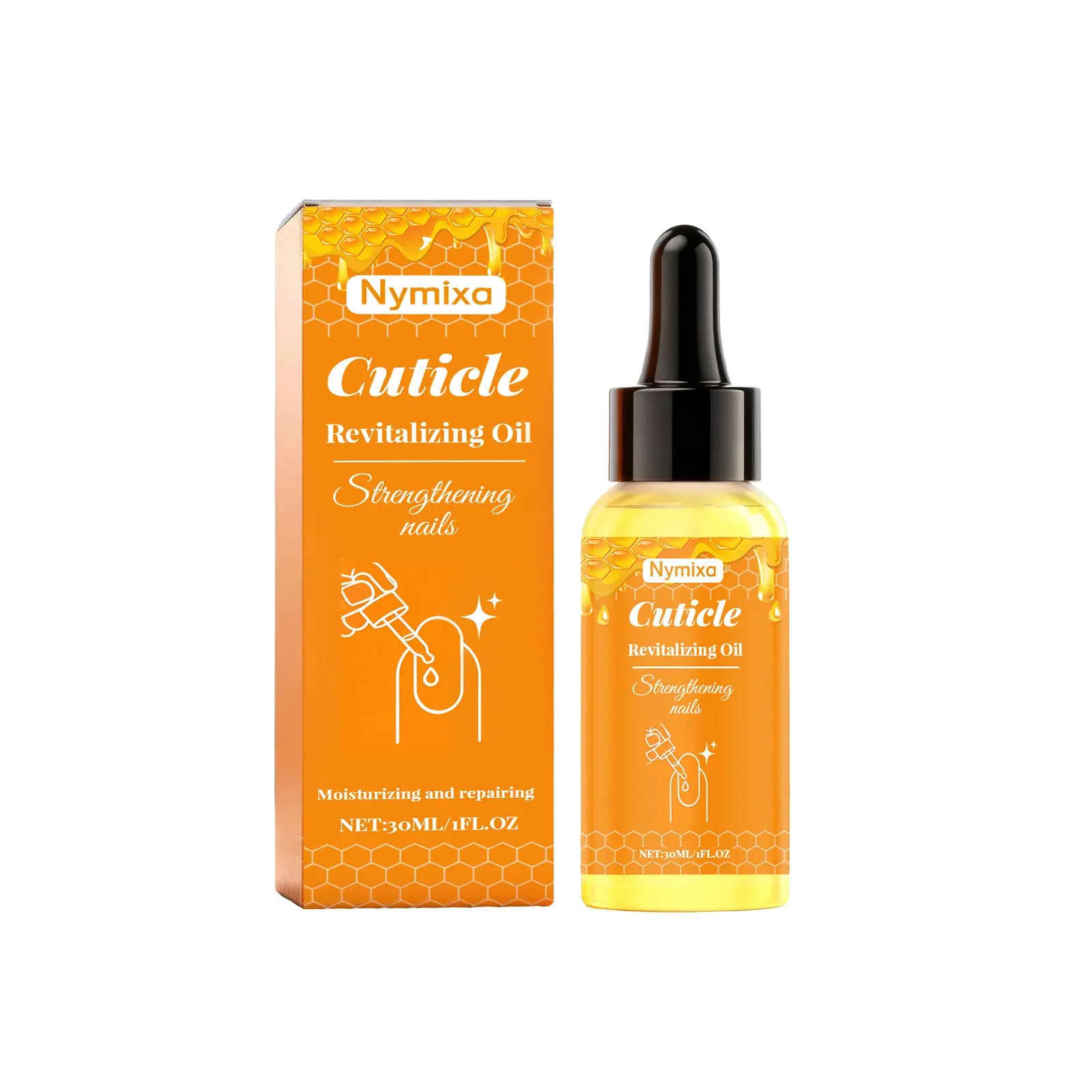 Nymixa Cuticle Oil - Gentle Moisturizing Nail & Cuticle Care Oil for Dry Skin, Hydrating Keratin Treatment, Daily Nail Strengthener