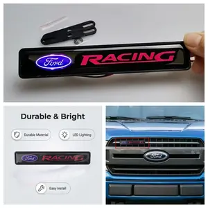 LED Front Grill Emblem Light for Ford F-150 Mustang Raptor, No Drilling Installation, Easy to Use, Enhances Vehicle Aesthetics
