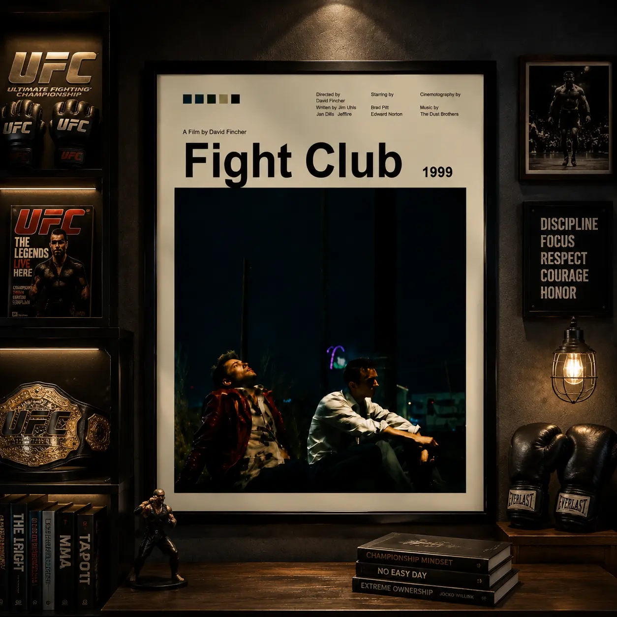 Fight Club Poster, Movie Print, Film Art Poster, Collectible Movie Wall Decor, Living Room Artwork, Fight Wall Decor, Cinema Inspired Canvas Art, Vintage Movie Poster, Home Theater Decor, Gift for Film Fans