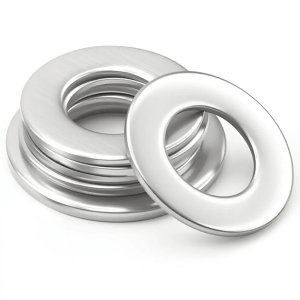 1/4'' (100 Pack) Stainless Steel Flat Washers, 5/8" OD, Metal Washers for Screws and