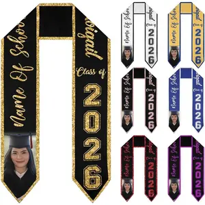 Custom Graduation Stole Class of 2026 Customized Graduation Sash with Photo Personalized Graduation Gift for Her HimGift.