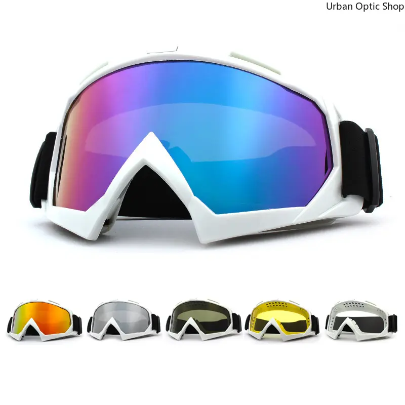 XUH Men Women Winter Anti-Fog Ski Snowboard Goggles, Windproof UV Protection Sports Goggles with Adjustable Strap, Protective Eyewear for Skiing Cycling Motorcycle Winter Outdoor Activities