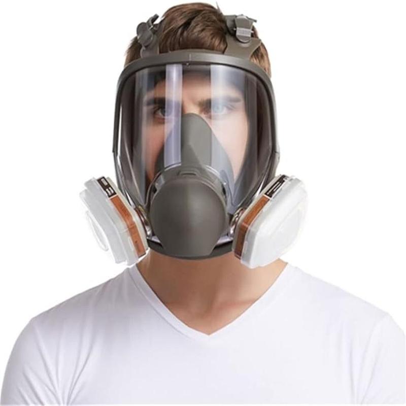 17 in 1 Full Facepiece Reusable Respirator Mask 6800 for Spray Paint and Welding, 17 in 1 Anti-Fog Respiratory Supplies with Wide View