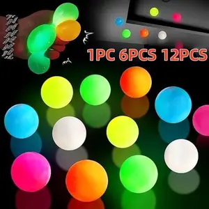 Glow-In-The-Dark Fidget Sensory Balls, Unisex Stress Relief Toys, Ideal Valentine's Gift, Party Prizes, Perfect for Adults and Kids