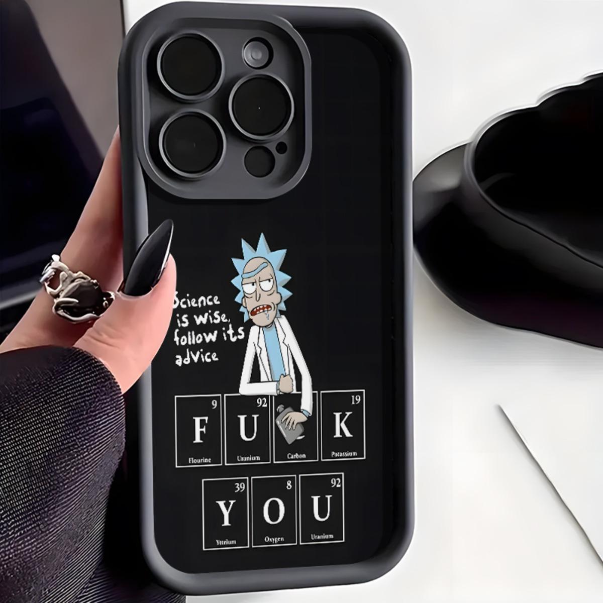 Rick And Morty Unshackled Rick Phone Case by Warner Bros, Officially Licensed for Iphone Models 16/15/14/13/12/11/Pro/Max/Xs/Xr/8/7. Features Shockproof Soft TPU, Anti-Slip Design, Camera Protection, And Anti-Authority Artwork. - TikTok Shop Rick And Morty Unshackled Rick Phone Case by Warner Bros, Officially Licensed for Iphone Models 16/15/14/13/12/11/Pro/Max/Xs/Xr/8/7. Features Shockproof Soft TPU, Anti-Slip Design, Camera Protection, And Anti-Authority Artwork. - TikTok Shop