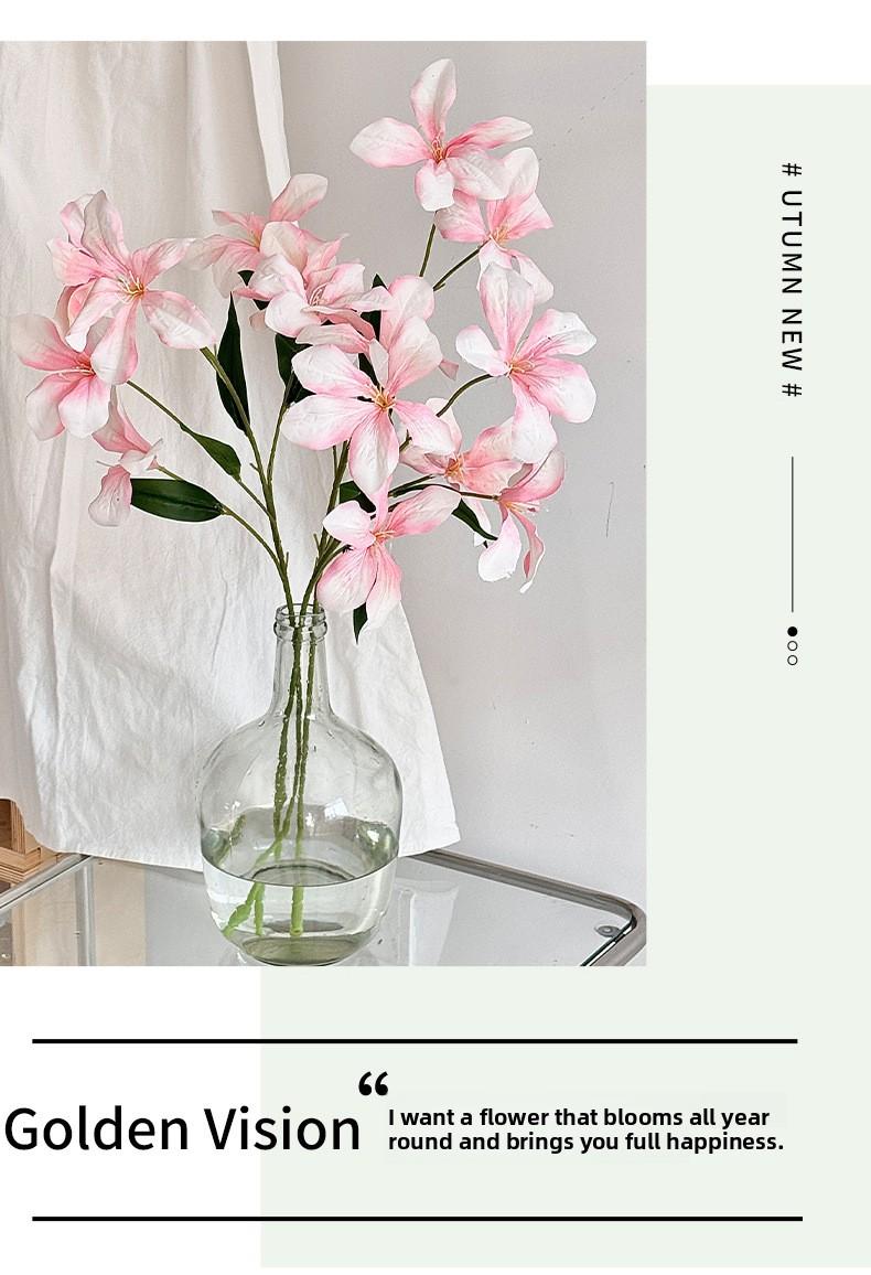 Oil painting style flame orchid artificial flower home living room decoration wedding hall garden setting shop window decoration