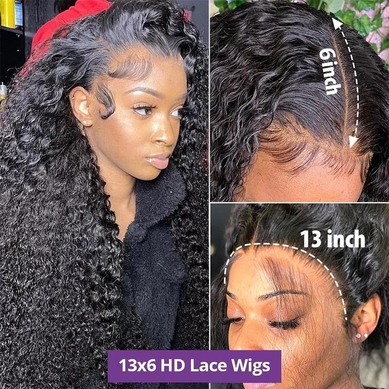 Bling Hair Glueless Wigs Human Hair Pre Plucked Pre Cut 13x4 13x6 Deep Wave Lace Front Drawstring Wigs Human Hair for Women 6x4 5x5 HD Lace Closure Wigs with Elastic Drawstring 180% Density Natural Color