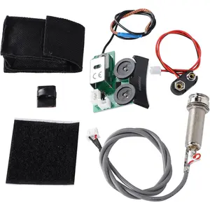 Acoustic Guitar Pickup System, VT1 Tail  Pre Wired Plug and Play Pickup with Low   and Preamplifier for DIY Guitar Accessory