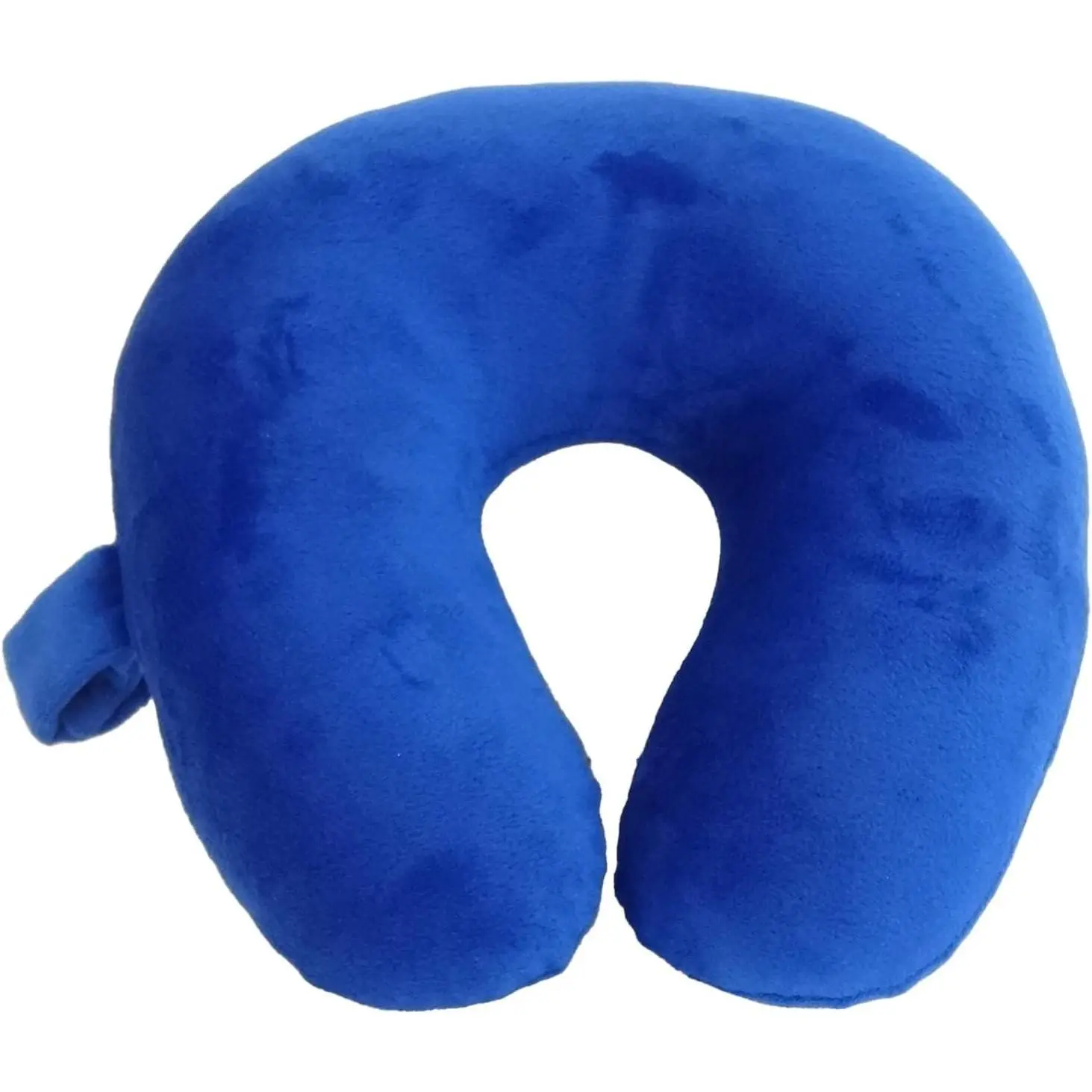 U-Shape Kids Travel Neck Pillow - Cozy Soft Microfiber, Compact Design for Airplane, Car Seat Support - Blue
