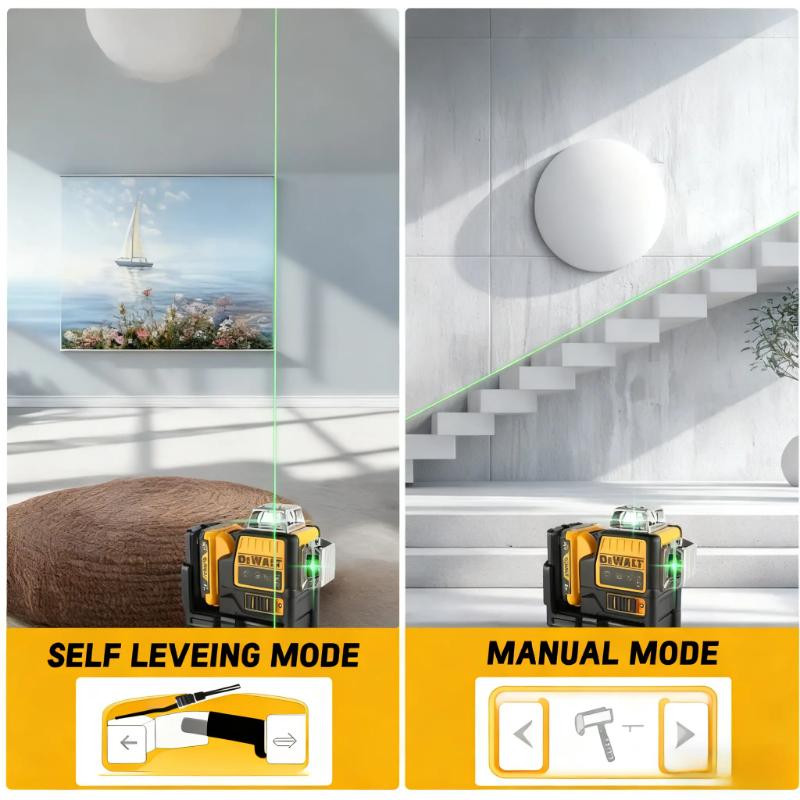 DEWALT DW089LG 12V Cordless Green Laser Level 12 Lines 360° for DIY & Professional Use