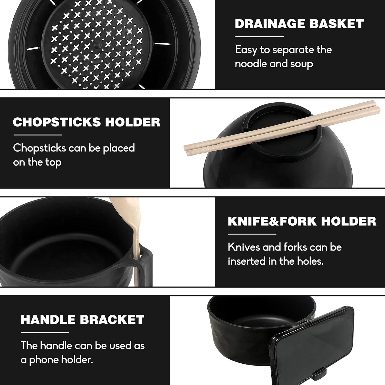 2 Pack 33oz Ramen Bowl Set,Microwave Ramen Cooker with Chopsticks Spoons and Fork,Instant Noodles Bowls with Handles,Rapid and Quick Ramen Cooker for College Dorm Room Essentials 2 Pack 33oz Ramen Bowl Set,Microwave Ramen Cooker with Chopsticks Spoons and Fork,Instant Noodles Bowls with Handles,Rapid and Quick Ramen Cooker for College Dorm Room Essentials