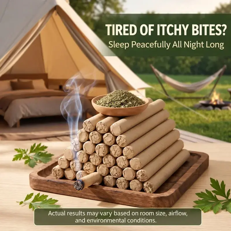 Organic Mugwort Scented Incense Sticks, 10/20/30/50 Pack| Slow Burn Natural Herbal Incense, Aromatherapy Home Fragrance for Indoor Use, Daily Relaxation