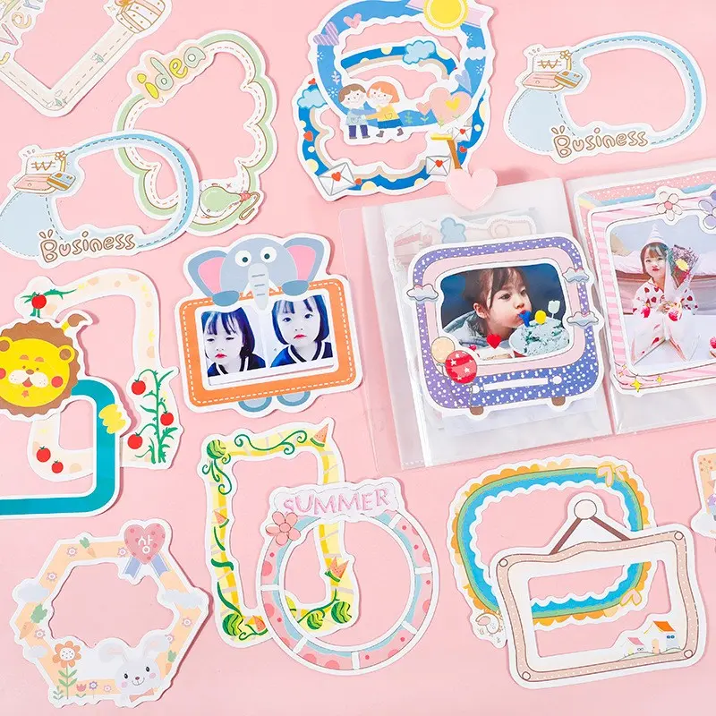 Creative Frame Stickers for Kindergarten Growth Book Decoration, High-Quality DIY Scrapbook Materials, Perfect for Handmade Projects