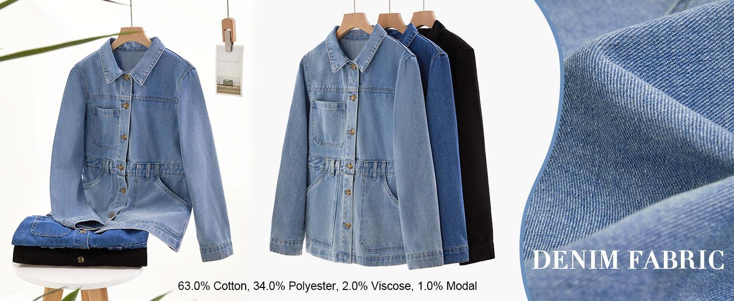 Imily Bela Womens Oversized Denim Jacket Distressed Button Down Boyfriend Jean Jackets 2025 Trendy Shacket