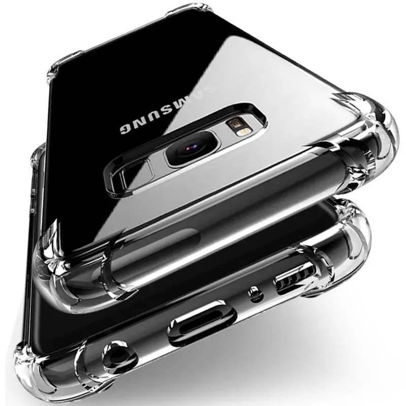 Shockproof Soft Smartphone Case, Protective Accessory for Samsung Galaxy S8-S22 Ultra/FE, Note 9-20, A50-A53 Various Series Devices, Cell Phone Accessories