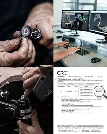 MILACOLATO Stud Earrings 3 Pairs 14K White Gold Plated Sterling Silver Men's Flat Back Stud Earring Cartilage Helix Piercing D Color Moissanite Earrings Birthday Gifts for Men Women 1.8ct-3.2ct