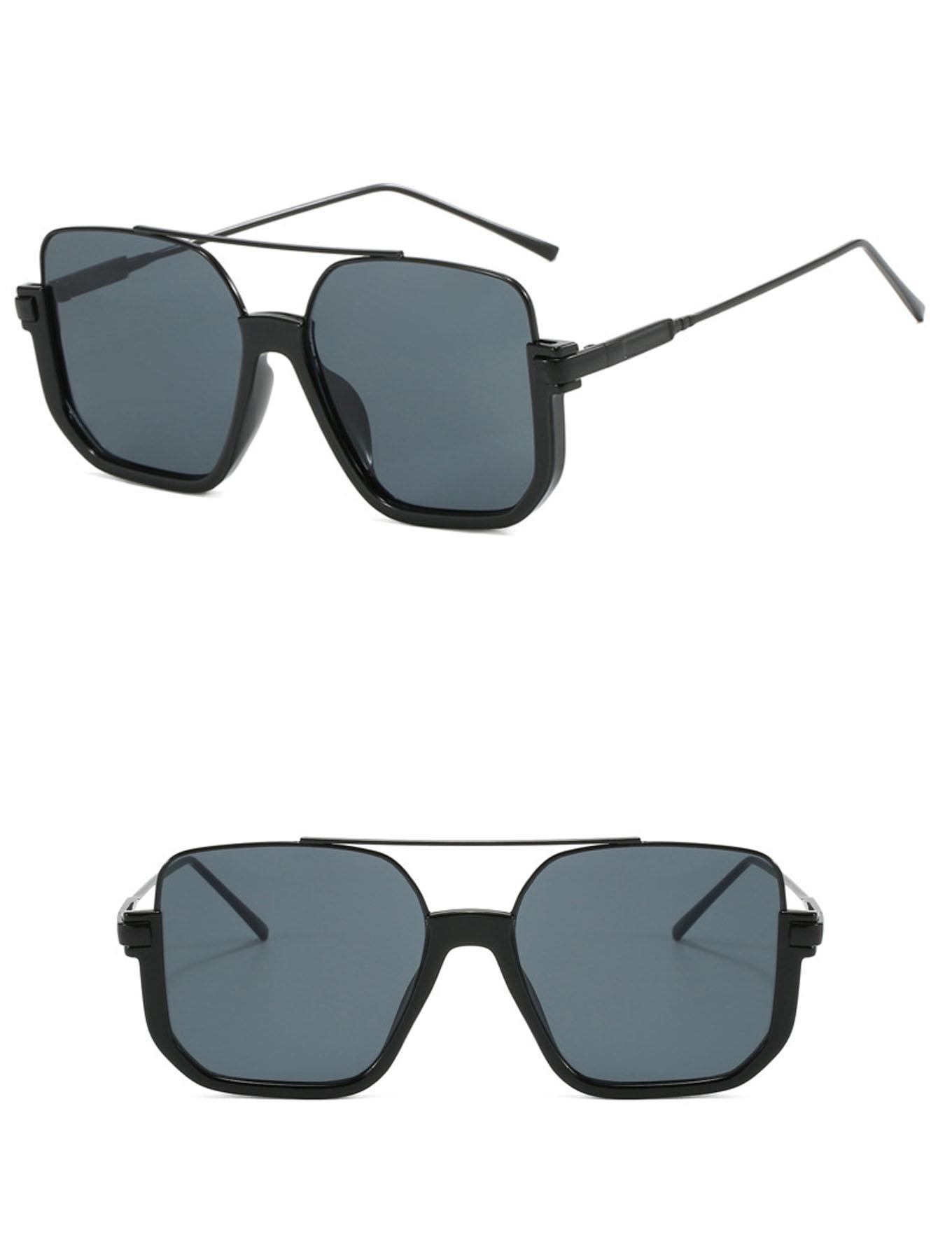 Unisex Simple Style Plain Color Sunglasses, Trendy Casual Sunglasses for Everyday Use, Fashion Accessories for Outdoor Activities, Trendy Styling Sunglasses