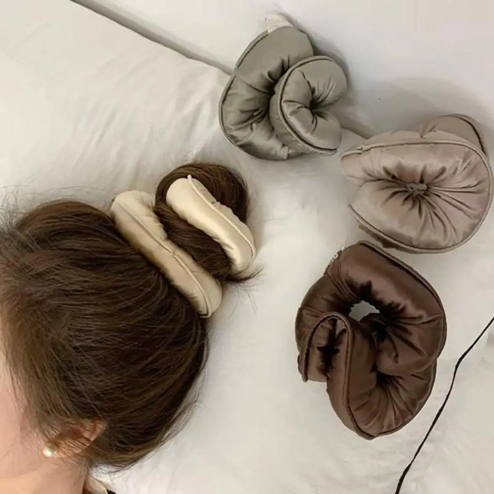 Solid Satin Hair Ties for Women, 5 Pack Crease-Free Elastics for Athletic, Sleep, and Everyday Wear - 1 Size, One Size