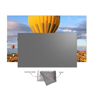 Simple Anti-Glare Projection Screen, Wall-Mounted, 60-120 Inches, Ideal for Home, Outdoor, Indoor, Meeting Rooms, Native Resolution 1024x720