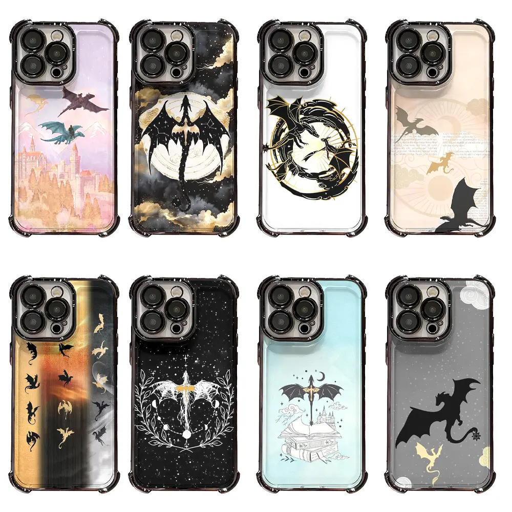 Fourth Wing Dragon phone case iPhone 17, 16, 15, 14, 13, 12, 11, Pro, MAX, Air Plus models.