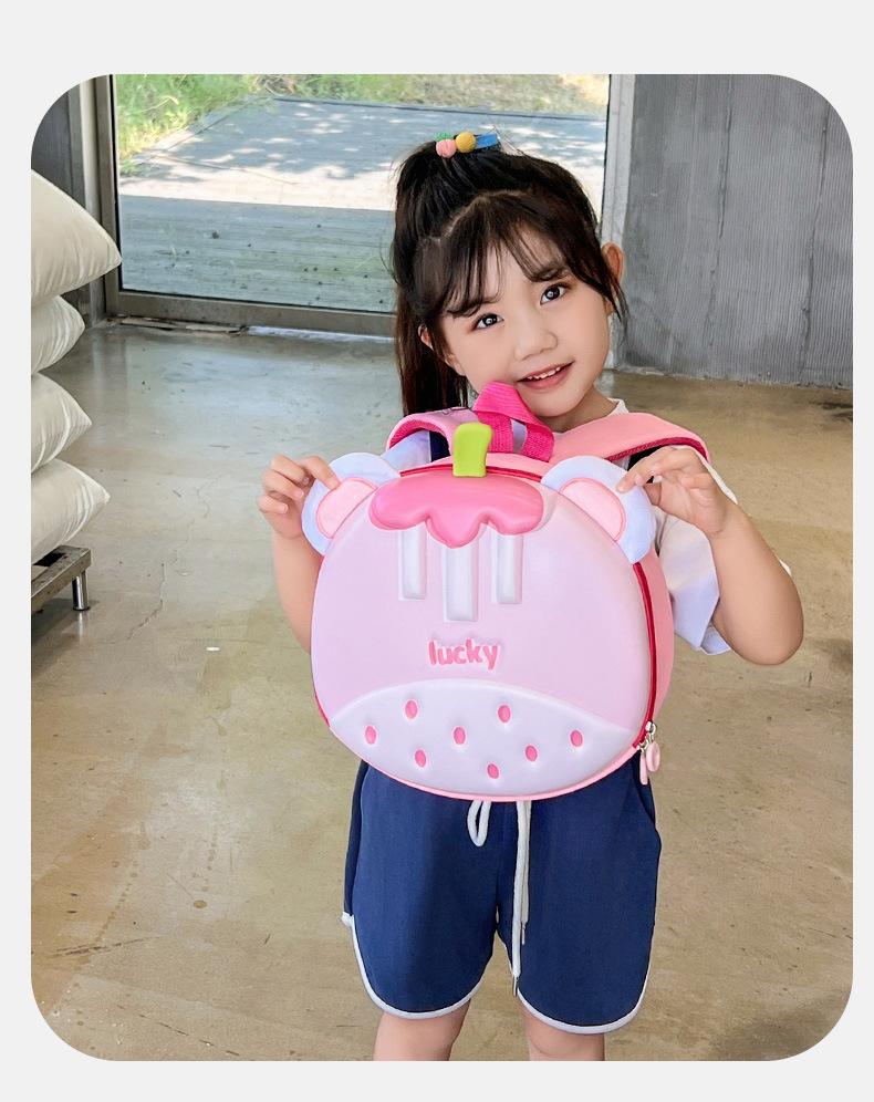 2026 Children's Backpack Cute Mangosteen-Shaped Eggshell Kids Backpack Cartoon Kindergarten Student School Bag