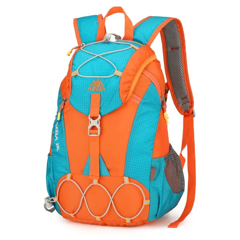 AZELA Hiking Backpack, Lightweight Waterproof Large Capacity Outdoor Daypack, Multi Compartment Travel Bag, Unisex Trekking Camping Cycling Day Pack with Adjustable Shoulder Straps
