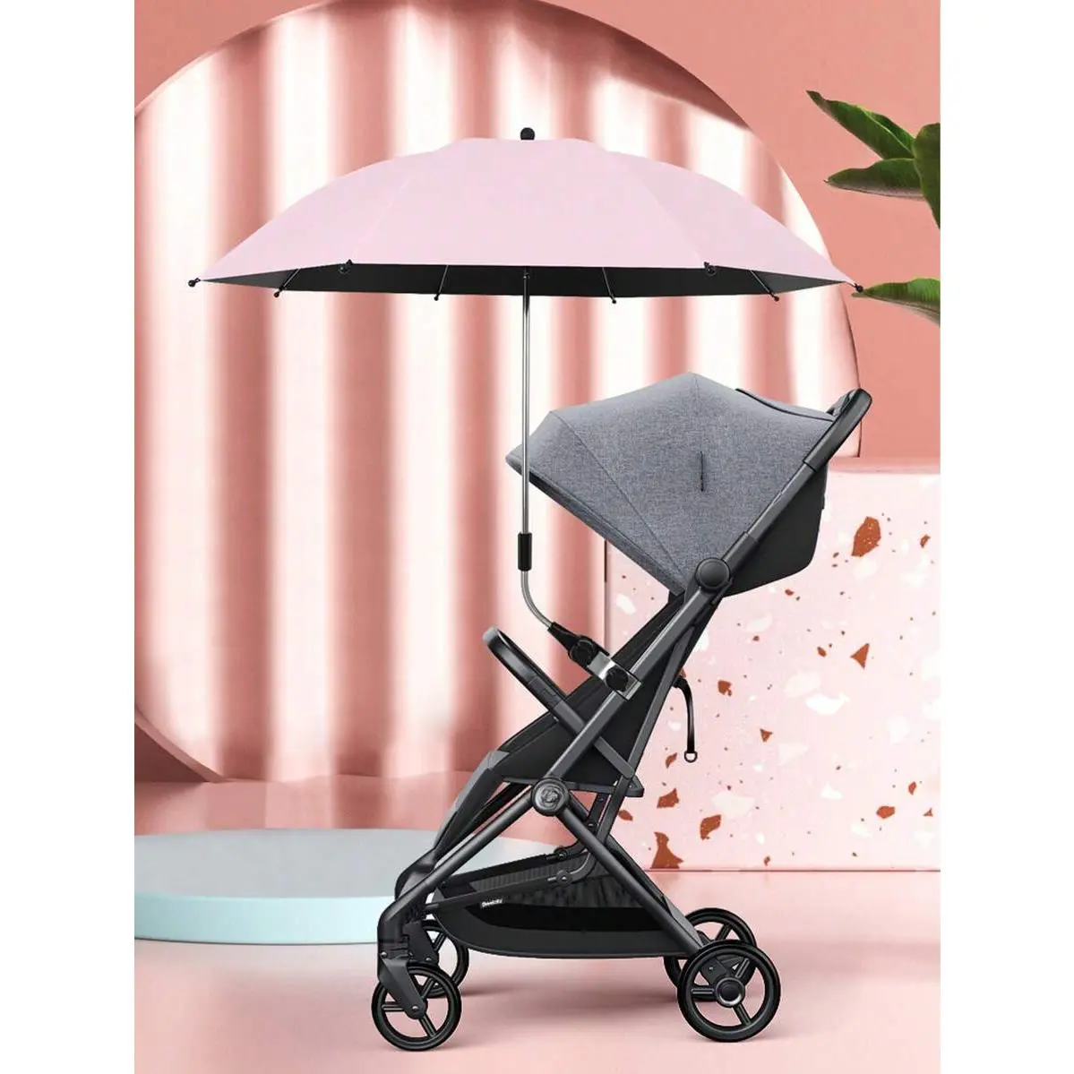 Detachable Stroller Umbrella, Universal UV & Rain Protection Sun Shade Canopy, Baby Carriage & Pram Travel Accessory