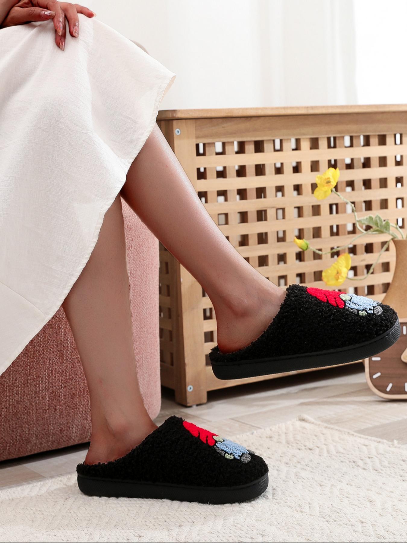 Cute Cartoon Gnome Christmas Pattern Slippers, Casual Soft Comfortable for Women, Fluffy All Seasons House Shoes for Indoor & Outdoor, Fuzzy Warm Slippers Cute Cartoon Gnome Christmas Pattern Slippers, Casual Soft Comfortable for Women, Fluffy All Seasons House Shoes for Indoor & Outdoor, Fuzzy Warm Slippers