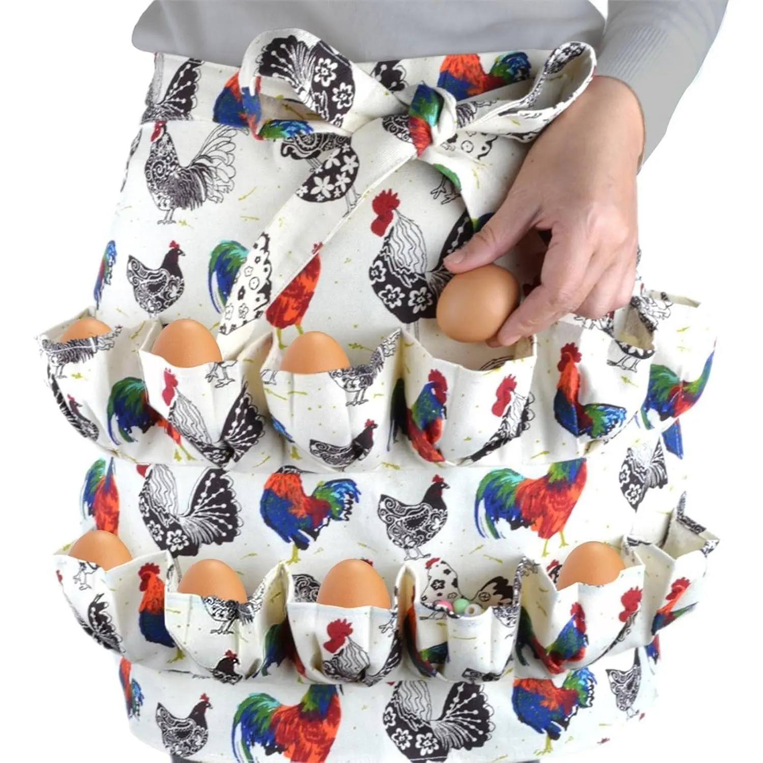 Egg Collecting Apron with 12 Deep Pockets for Chicken for Housewife Holding  Chicken Duck Goose Eggs