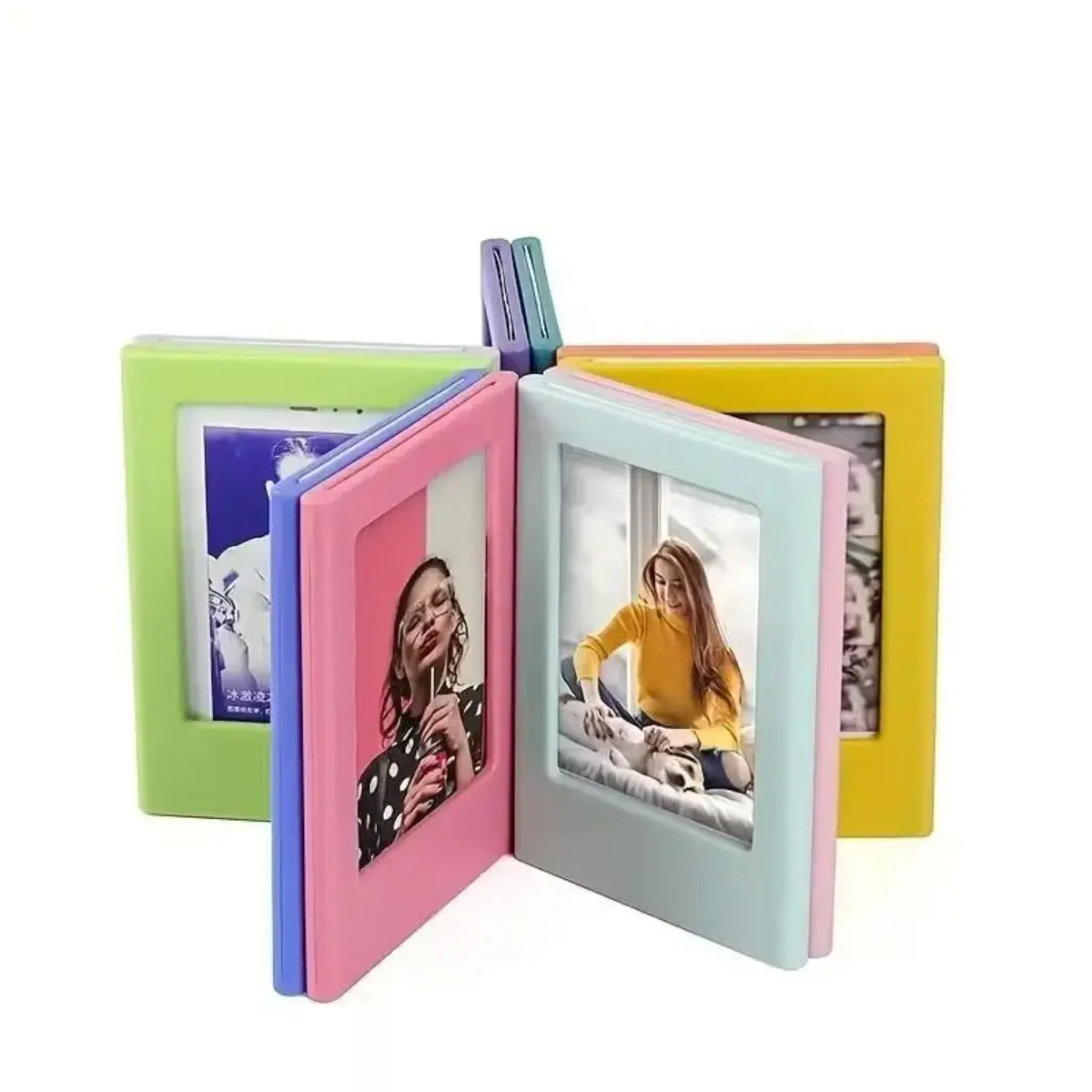 Multi-Color Magnetic Mini Photo Frames, DIY Picture Display Set for Wall Decor, Easy-Use Gallery Frames for Dorms, Rentals, Bedrooms and Home Displays