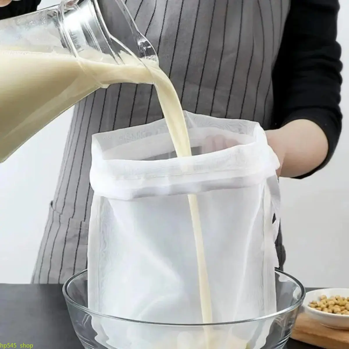 3pcs Reusable Nylon Fabric Drawstring Filter Bags - Tea Accessories, Multifunctional Strainer for Tea, Coffee & Juice, Practical Kitchen Gadget for Daily Use & Gifting