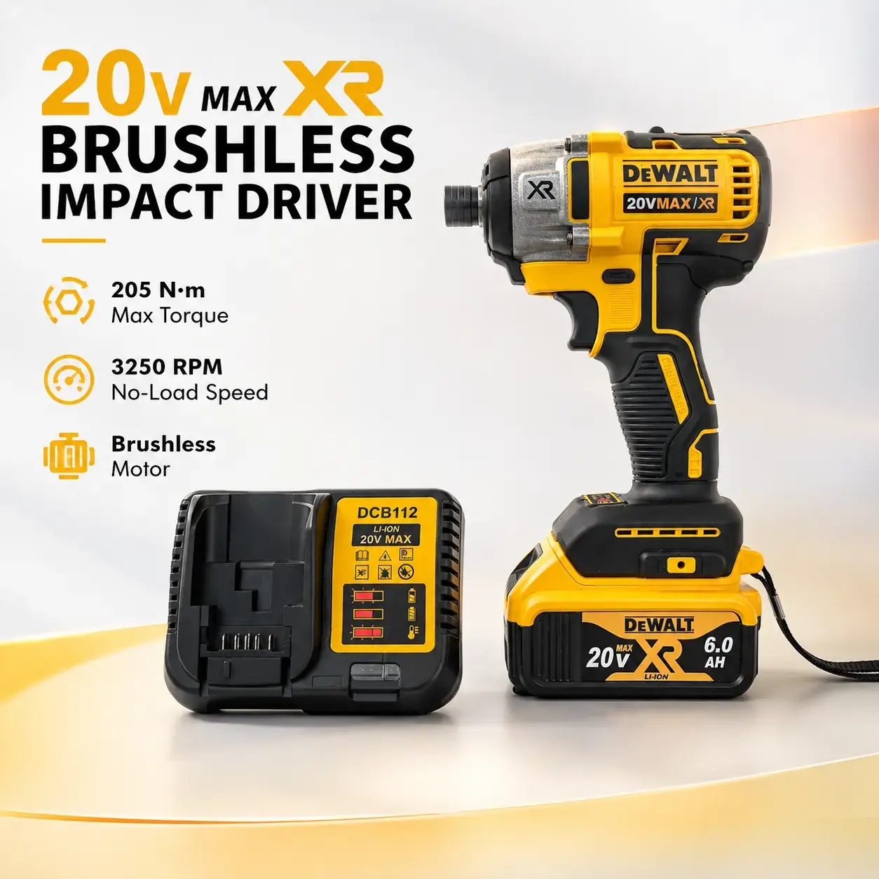 DEWALT DCF887 Brushless Cordless Impact Drill/Driver - 20V Max Lithium-Ion Batteries Powered, 205N-m High Torque Cordless Drill Multi-Tool for Multitools & Accessories