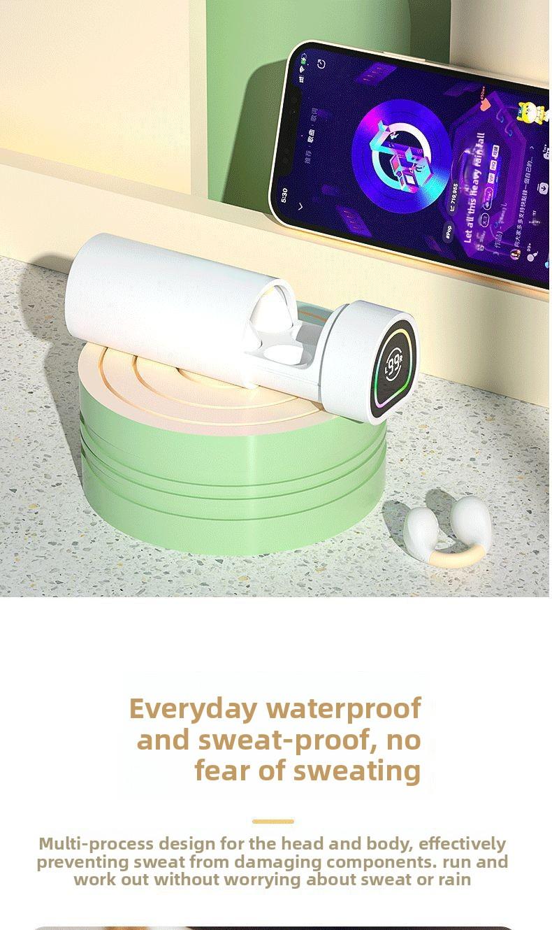 Bone conduction Bluetooth earphones with ultra-long battery life, M9 non-in-ear true wireless noise reduction, comfortable to wear for long periods, high sound quality, and waterproof