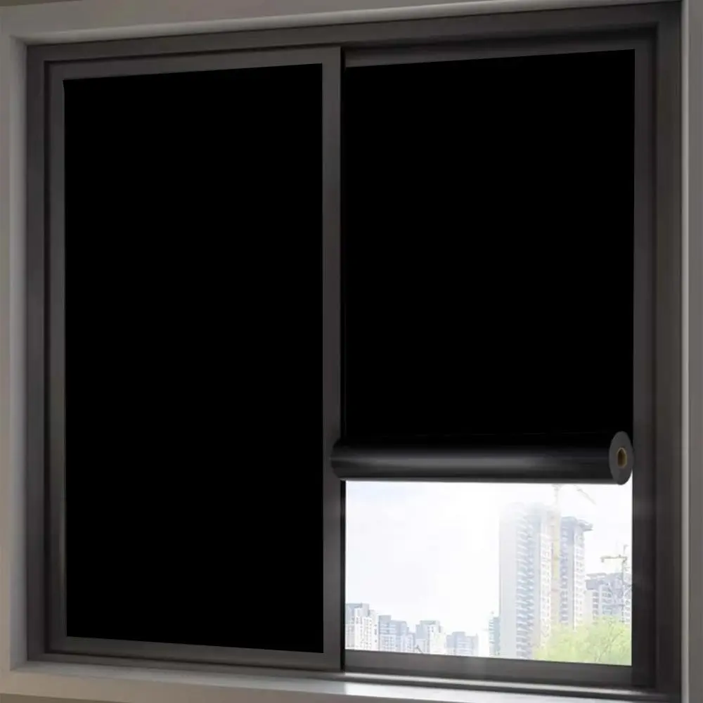 Full Blockout Static Glass Film, 100% UV Protection, Privacy Window Film, Easy Install, Heat Insulation, for Doors, Bedrooms, Offices, Window Privacy Films