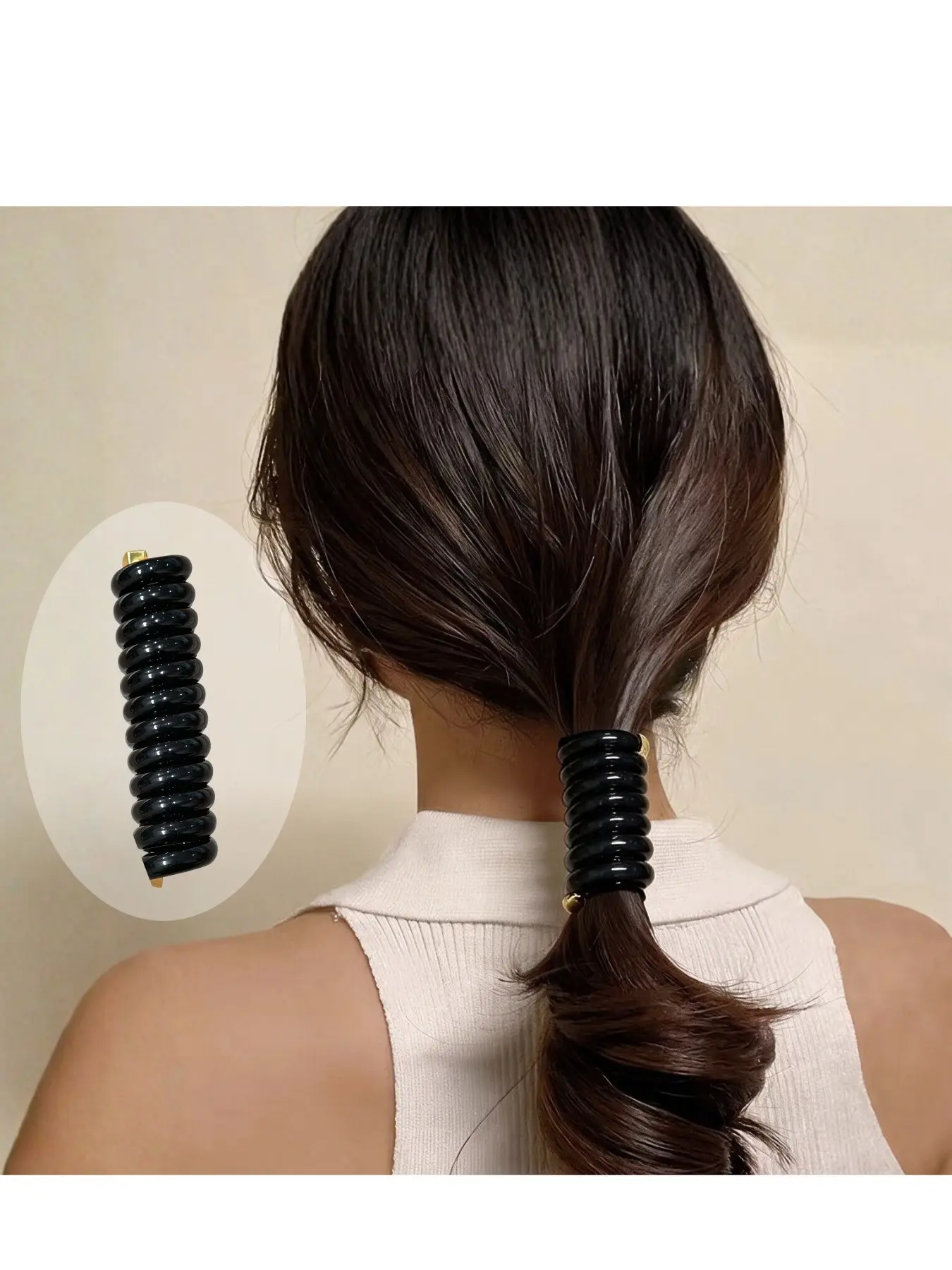Telephone Wire Spiral Hair Coils For Bubble Ponytail High Elastic Non Slip Hair Rope Fashion Hairstyle Making Tool No Crease Gentle On Hair Women Daily Beauty Hair Accessories