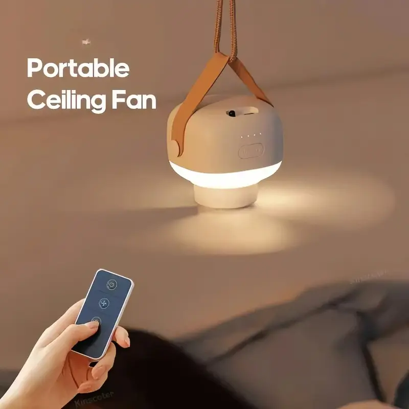 Bathroom fan with light, wall-mounted, no-drill required, powerful airflow, portable fan for dormitories