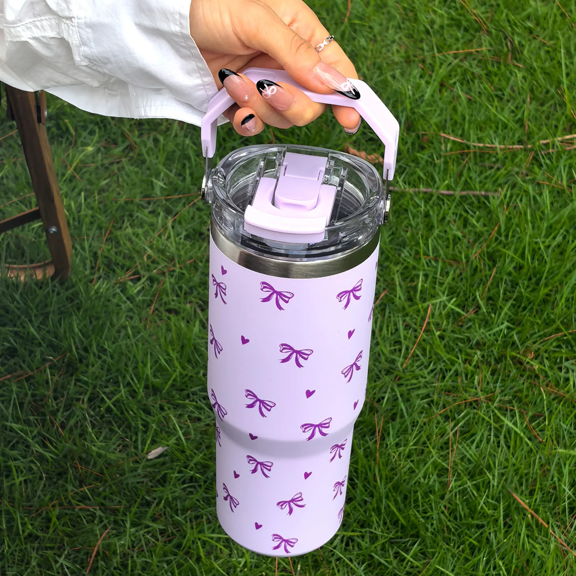 ins wind bow [purple cup body]