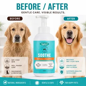 Kineshinex Pet Shampoo, Gentle Cleansing Formula, Quick-Dry, Skin-Friendly, Effective Stain Removal, Ideal for Pets