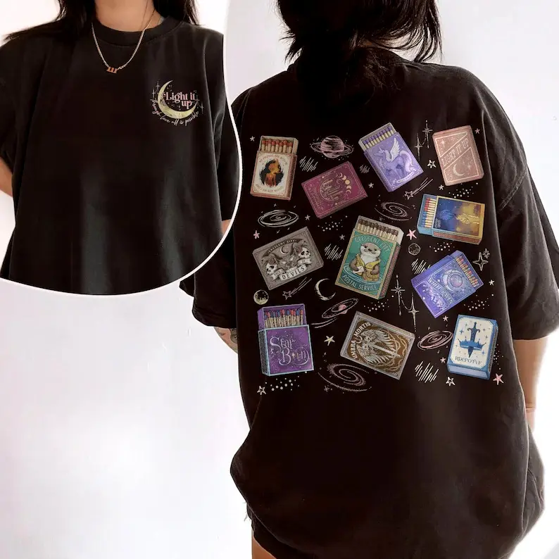 Light It Up Crescent City T-shirt, Lunathion Bryce Quinlan Merch, SJM Fantasy Booktok Tee, Bookish Gift