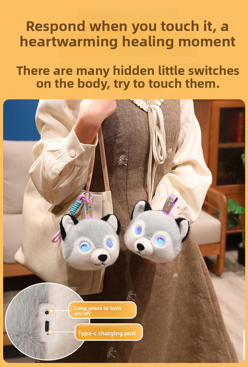 AI Talking Plush Toy Emotional Companion Smart Interactive Stuffed Animal Multi Language Voice Chat Cute Panda Husky Bear Doll for Kids Adults Stress Relief Sleep Buddy Birthday Gift Valentines Mothers Day Gift