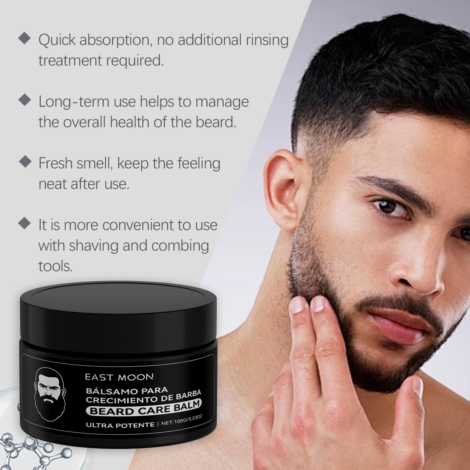 Beard Balm:Powerful Growth Balm, Beard Stimulating Balm, Moisturizes & Strengthens Beard, 100 Ml / 3.5 Oz Hair Care