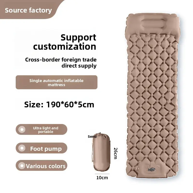 Outdoor Single Person Camping Egg Nest Inflatable Mattress, Automatic Inflation Tent Pad, Portable Sleeping Pad, Connectable Design