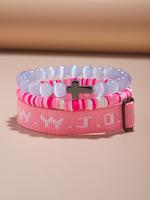 36 pink + light purple-blue wwjd