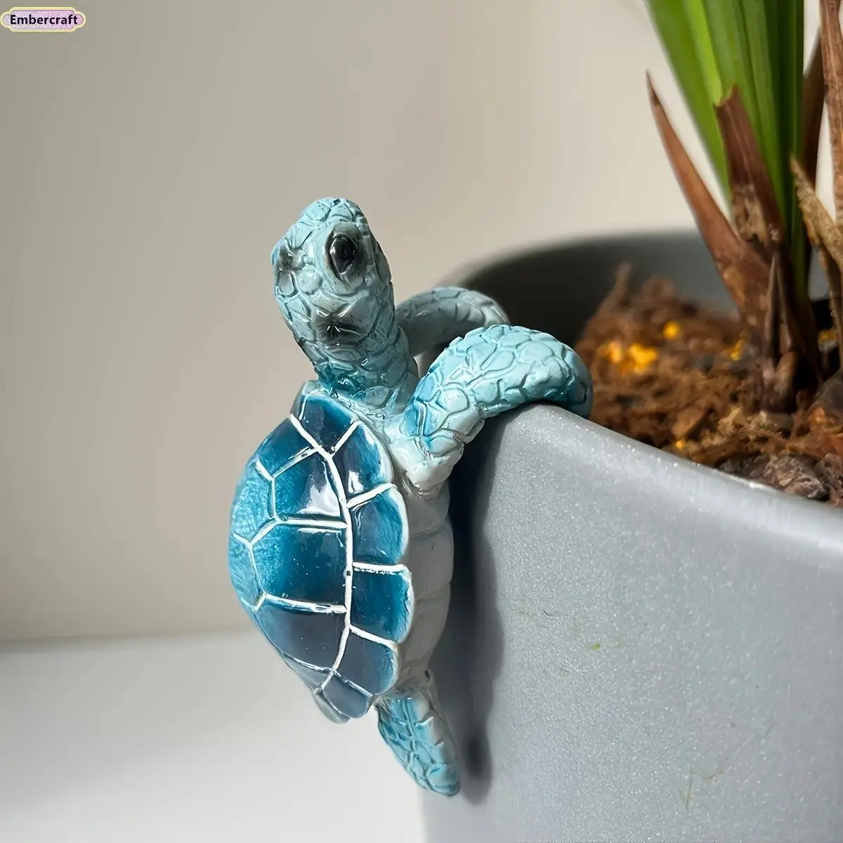 Cute Resin Turtle Sculpture - Waterproof Coastal Beach Fashion Accessory, Home Decor & Garden Statues & Sculptures for Outdoor Entryway Plants, Flowers, Baroque, Holds Up Through Sun, Rain, And Humidity