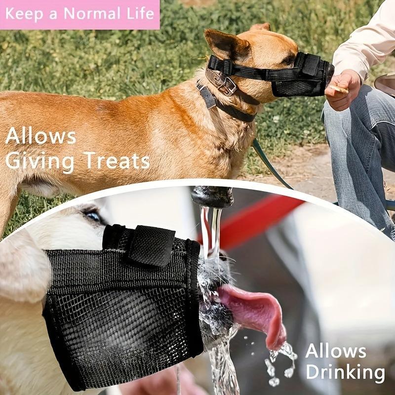 Dog Anti-Bite Anti-Bark Muzzle - Breathable, Allows Drinking Water, Safe Comfortable No-Eat For Training & Outdoor Use