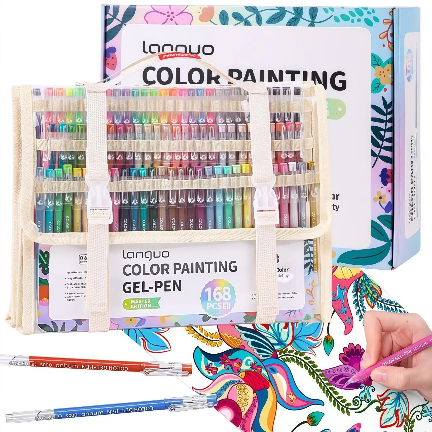 45-252 Colors Languo Heart Pattern Watercolor Marker Set, Blendable Neutral Tone Art Markers, Anime Manga Sketching Pens, Back to School Supplies