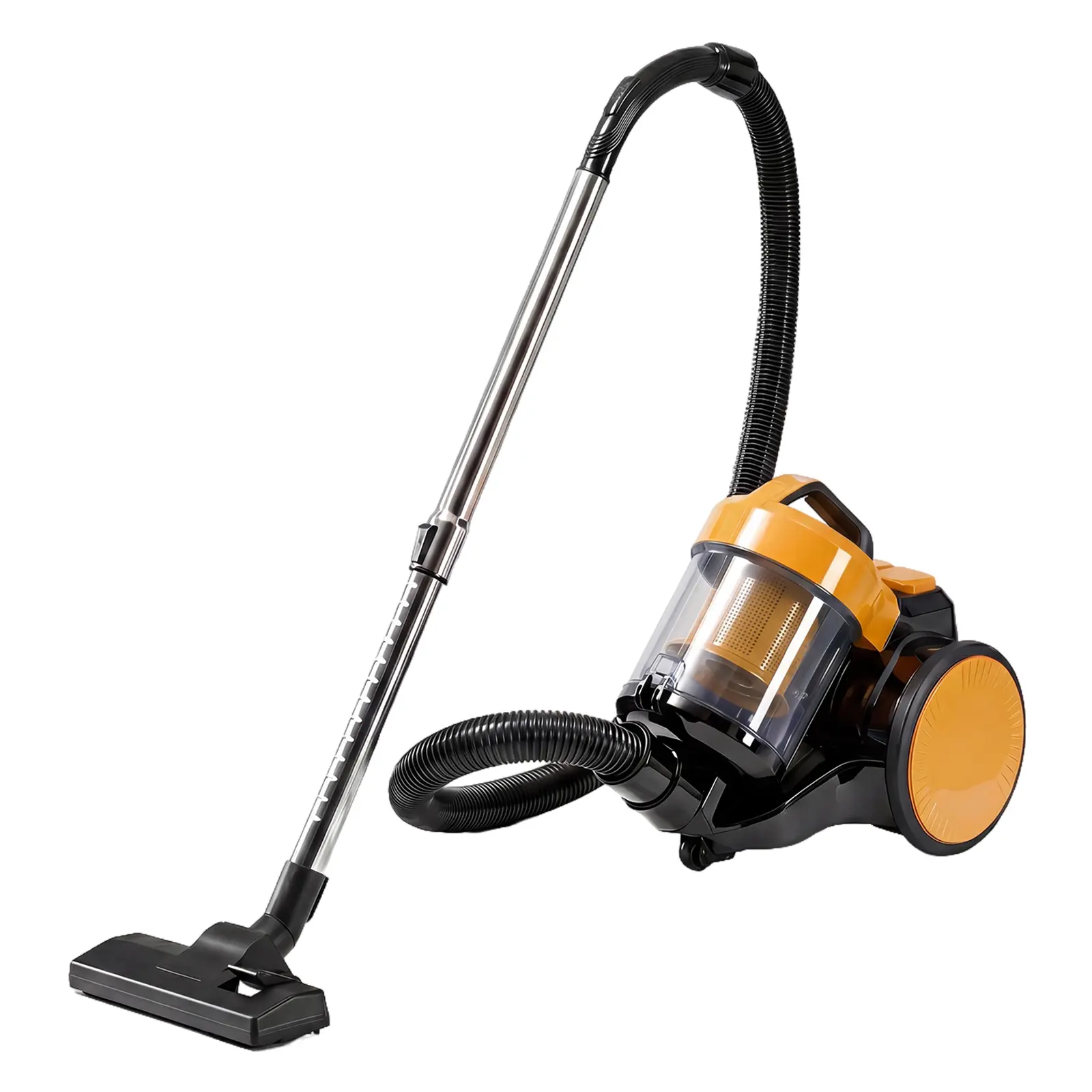 Lightweight Bagless Canister Vacuum Cleaner, Home Vacuum with 1.8L Large Dust Cup, Powerful Suction, Washable HEPA Filter, Portable Design for Hard Floors and Carpets