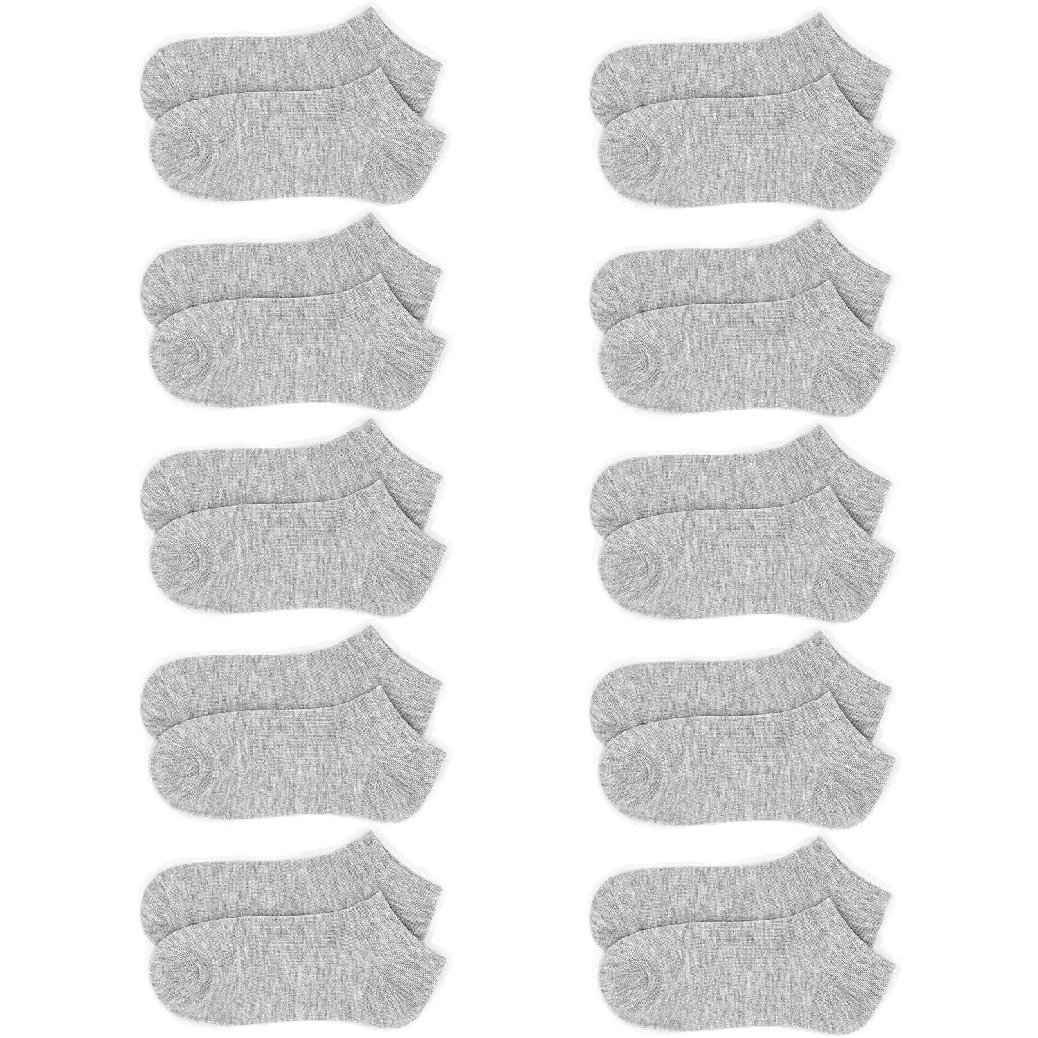 10 Pairs Disposable Low-Cut Travel Socks for Men and Women, Gray(Gift)