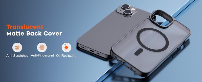 Magnetic Phone case for iPhone 17/16/15/14 Plus/13/12 Pro Max Case Military Grade Drop Protective Phone Cases (Compatible with MagSafe)(10 FT Military Grade Drop Protection) Slim Translucent Matte Shockproof Phone Cover for iPhone Pro Max